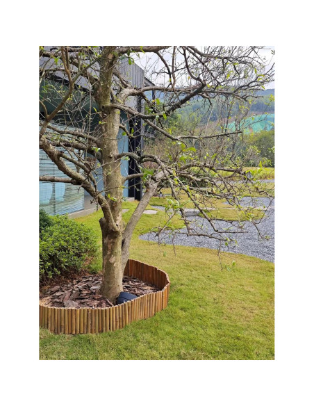 Bordes de Jardín de Bambú Natural HTWNK 2 Piezas 20 cm Altura Bordes de Jardín de Bambú Natural HTWNK 2 Piezas 20 cm Altura