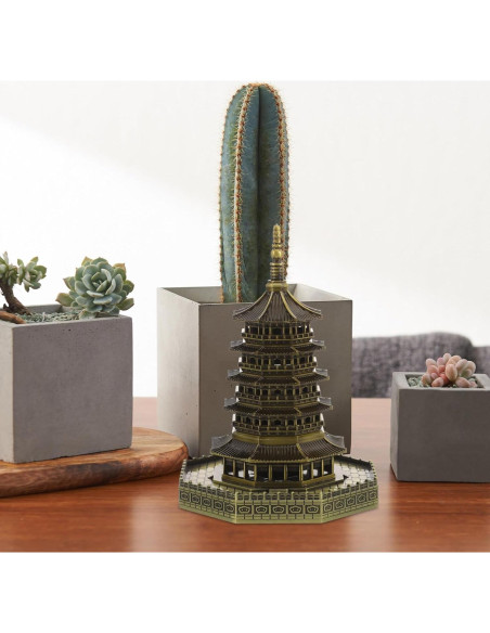 Estatua Feng Shui VILLCASE Torre Pagoda Bronce 10.8 cm Estatua Feng Shui VILLCASE Torre Pagoda Bronce 10.8 cm