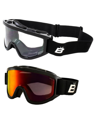 Gafas de Motocicleta Birdz Vulture ANSI Z87.1 con Lentes Espejo