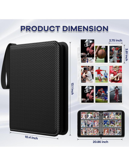 Carpeta Coleccionable LANFROM 720 Cartas Negra con Fundas Carpeta Coleccionable LANFROM 720 Cartas Negra con Fundas