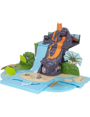 Playset Volcán Pokémon Carry 'N' Go con 4 Figuras 5 cm