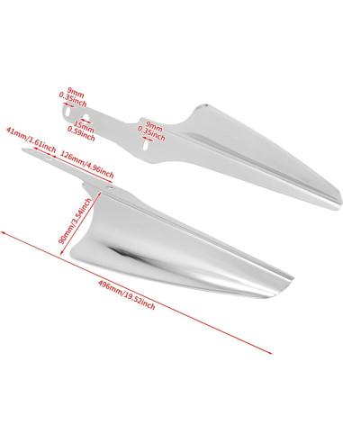Deflectores de Viento HDBUBALUS para Harley 1995-2023 Cromo