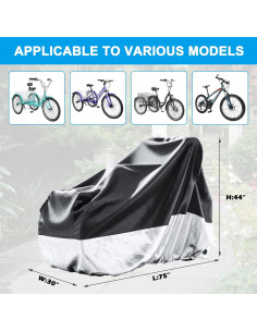 Cubierta Impermeable MOPHOTO para Triciclo Adulto 190.5x76.2cm 2