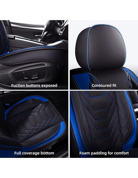 FREESOO Fundas de Asiento de Coche Juego Completo Ajuste Universal FREESOO Fundas de Asiento de Coche Juego Completo Ajuste Universal