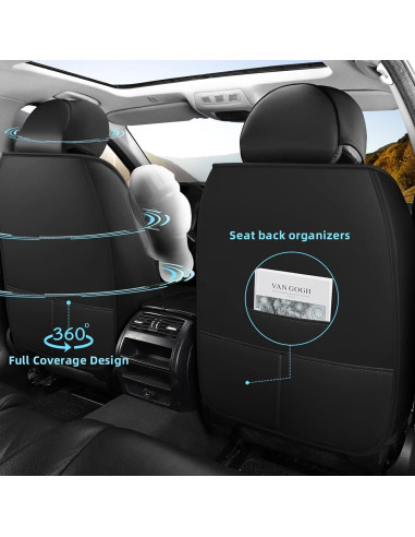 FREESOO Fundas de Asiento de Coche Juego Completo Ajuste Universal