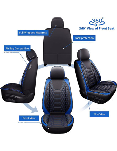 FREESOO Fundas de Asiento de Coche Juego Completo Ajuste Universal
