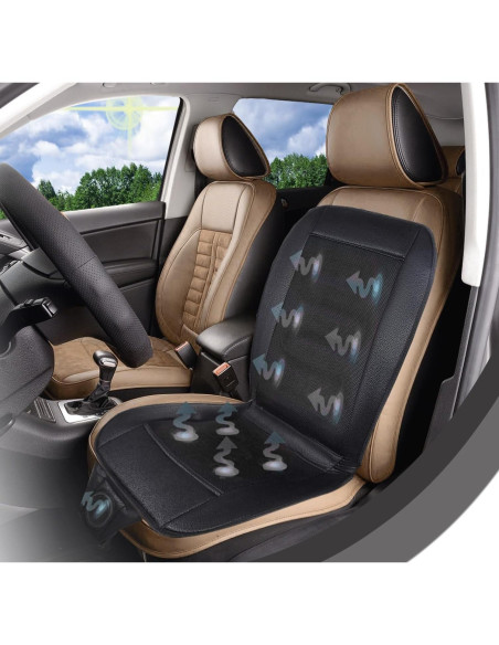 Cojín de Asiento Refrigerante Zone Tech Negro 12V Ajustable Cojín de Asiento Refrigerante Zone Tech Negro 12V Ajustable
