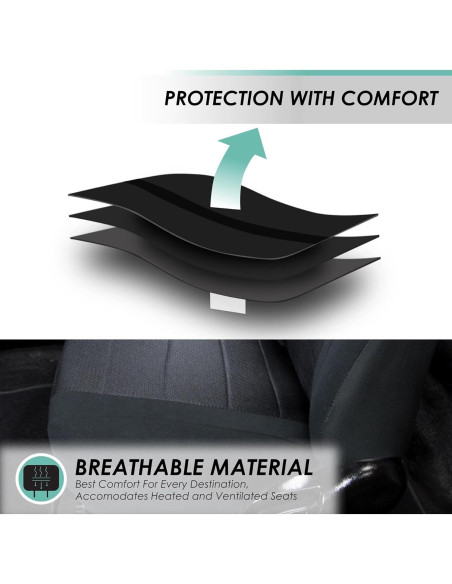 Funda de Asiento Trasero FH Group Ajuste Universal Negro Funda de Asiento Trasero FH Group Ajuste Universal Negro