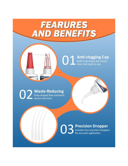 Super Glue Jevvu 35g para Plástico, Adhesivo Multiuso Rápido Super Glue Jevvu 35g para Plástico, Adhesivo Multiuso Rápido