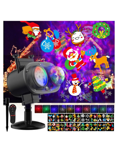 Proyector de Luces de Navidad y Halloween Bolong 16 Patrones HD