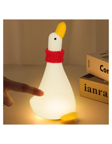 Luz Nocturna LED Pato Silicona Recargable 10.4x16.8cm Luz Nocturna LED Pato Silicona Recargable 10.4x16.8cm