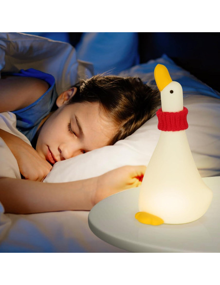 Luz Nocturna LED Pato Silicona Recargable 10.4x16.8cm Luz Nocturna LED Pato Silicona Recargable 10.4x16.8cm