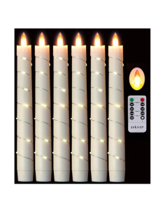 Vela LED sin llama Danip con control remoto y luz de estrellas