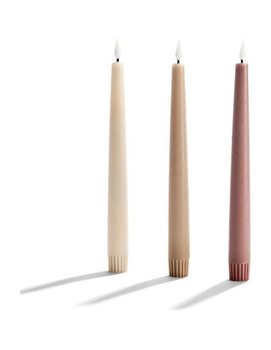 Velas LED Sin Llama LampLust 23 cm con Control Remoto - 3 Pzas