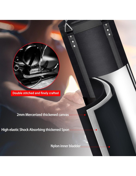 Bolsa de Boxeo Pesada Mamxwaga 4FT Lona para Kickboxing Bolsa de Boxeo Pesada Mamxwaga 4FT Lona para Kickboxing