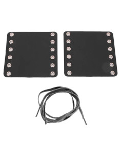 Cubiertas de Agarre de Manillar Aramox para Motocicleta - Cuero Negro