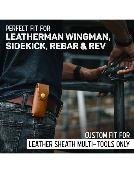 Funda de Cuero American Bench Craft para Leatherman - Marrón Funda de Cuero American Bench Craft para Leatherman - Marrón