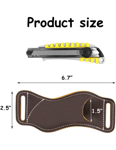 Funda de Cuchillo de Cuero Qchengsan 17x6.4 cm para Cinturón