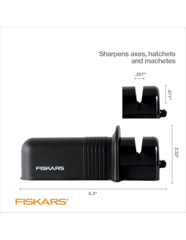 Conjunto de Preparación de Madera Fiskars: Hacha X7 y Afilador