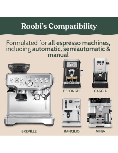Tabletas de limpieza para máquina de espresso Roobi - 100 unidades