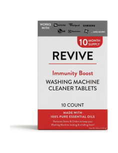 Limpiador de Lavadora REVIVEEO Tabletas 10ct - Sin Fragancias