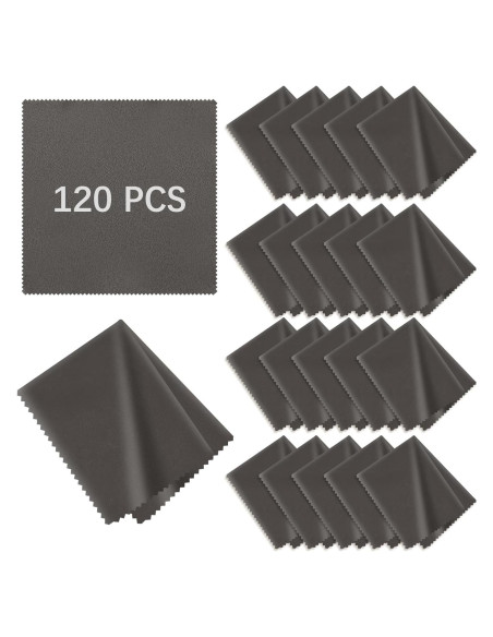 Paquete de 60 Paños de Microfibra para Limpieza de Gafas 14x14cm Paquete de 60 Paños de Microfibra para Limpieza de Gafas 14x14cm