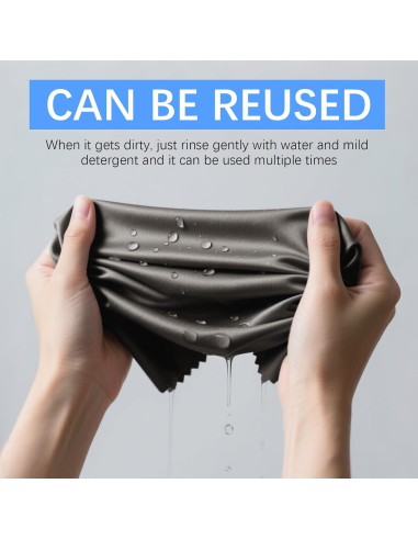 Paquete de 60 Paños de Microfibra para Limpieza de Gafas 14x14cm