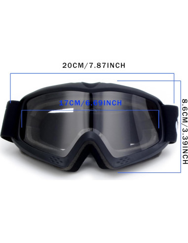 Gafas de Motocross para Niños y Jóvenes UV400 - Negro