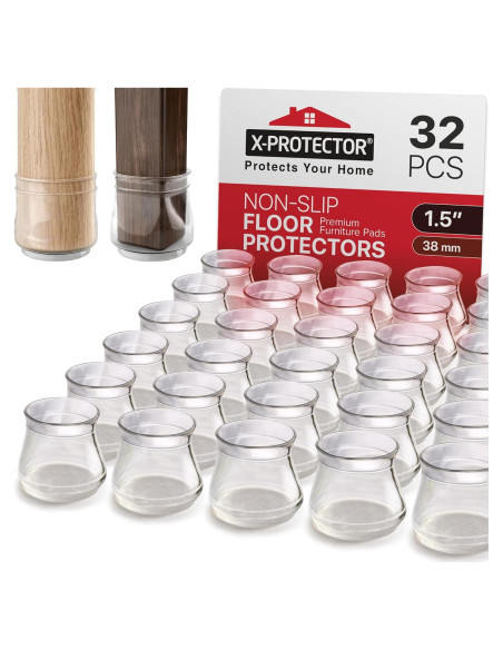 Fundas Antideslizantes para Patas de Silla X-Protector 32 PCS Fundas Antideslizantes para Patas de Silla X-Protector 32 PCS