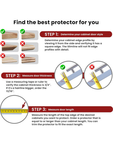 Protector de Borde de Gabinete Cabinet Hero 61 cm Blanco - Paquete de 4
