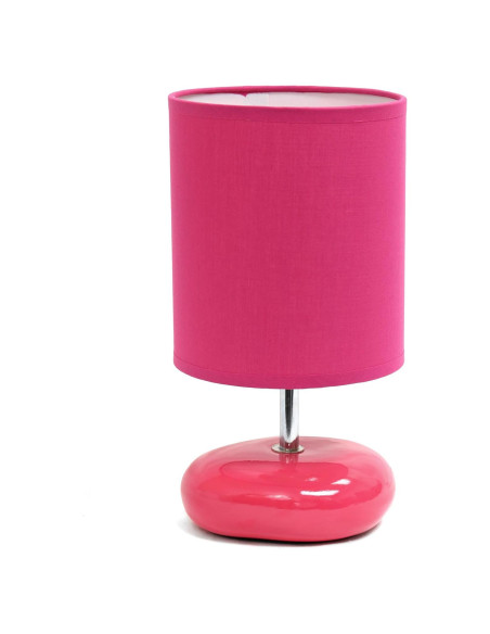 Lámpara de Mesa de Piedra Rosa Simple Designs LT1153-PNK Lámpara de Mesa de Piedra Rosa Simple Designs LT1153-PNK