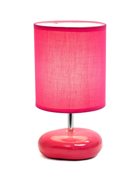 Lámpara de Mesa de Piedra Rosa Simple Designs LT1153-PNK Lámpara de Mesa de Piedra Rosa Simple Designs LT1153-PNK