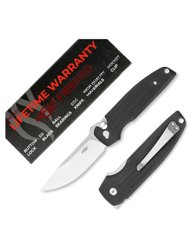 Cuchillo Plegable Firebird FH926-BK Acero D2 Mango G10 Negro