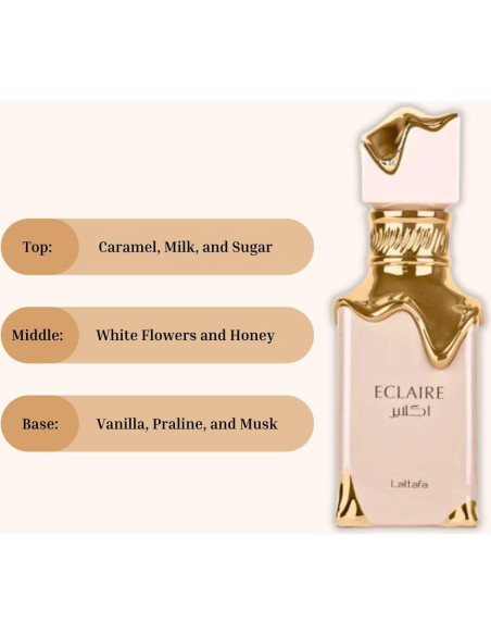 Lattafa Eclaire EDP Spray 100ml - Fragancia Dulce para Mujeres Lattafa Eclaire EDP Spray 100ml - Fragancia Dulce para Mujeres