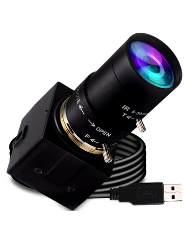 Lente Varifocal ELP 5-50mm 1080P USB H.264 Cámara