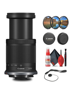 Lente Canon RF-S 18-150mm f/3.5-6.3 IS STM con kit de filtro y limpieza