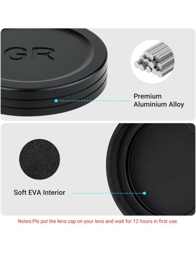 Tapa de Lente de Aluminio JJC para Ricoh GRIII GRII - Protección Ligera