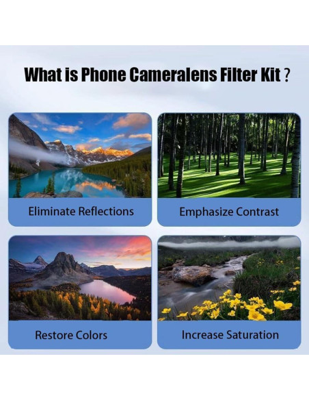 Filtro Polarizador CPL 52 mm Growalleter para Smartphone - Mejora Color y Claridad Filtro Polarizador CPL 52 mm Growalleter para Smartphone - Mejora Color y Claridad