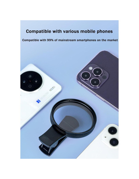 Filtro Polarizador CPL 52 mm Growalleter para Smartphone - Mejora Color y Claridad Filtro Polarizador CPL 52 mm Growalleter para Smartphone - Mejora Color y Claridad