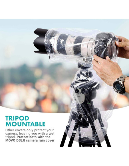 Cubiertas de Lluvia Movo RC1 para Cámara DSLR - Paquete de 5 Cubiertas de Lluvia Movo RC1 para Cámara DSLR - Paquete de 5