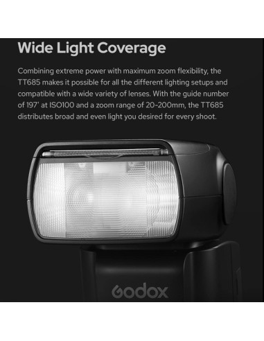 Flash Godox TT685II-C para Canon E-TTL Inalámbrico 2.4G