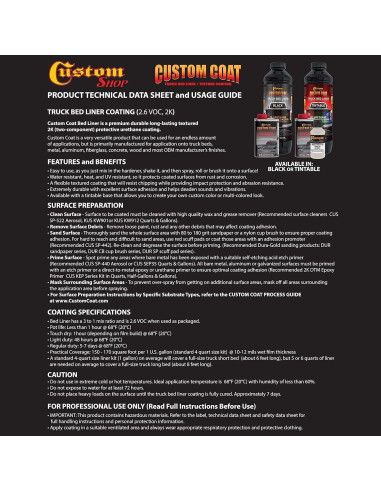 Kit de recubrimiento poliuretano Custom Coat 0.25 galones blanco