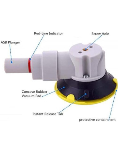 Ventosa de Montaje ZUOS TOOLS 3" con Rosca 1/4"-20