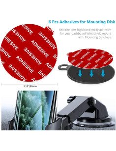 Kit de Adhesivos Transparentes AZXYI 6 Piezas para Soporte de Teléfono 2