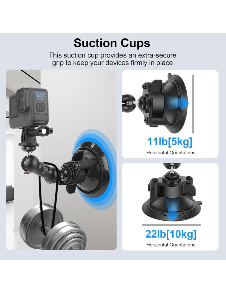 Soporte de Ventosa Mechrig para Cámara y Teléfono 360 Soporte de Ventosa Mechrig para Cámara y Teléfono 360