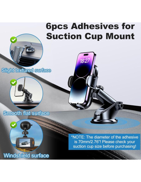 Almohadillas Adhesivas Doble Cara 70mm Promkig - 6 Piezas