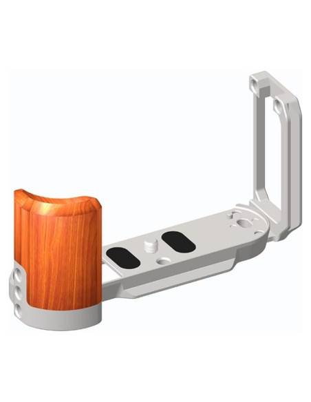 Soporte en L para cámara Fujifilm X-T50 con agarre de madera Soporte en L para cámara Fujifilm X-T50 con agarre de madera