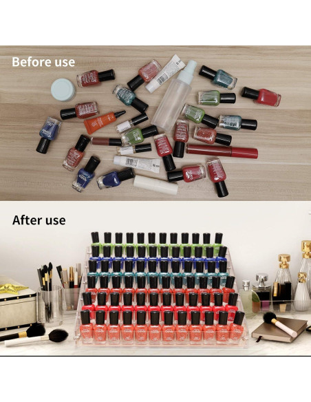 Organizador Acrílico de Esmalte de Uñas BTremary 6 Niveles Organizador Acrílico de Esmalte de Uñas BTremary 6 Niveles
