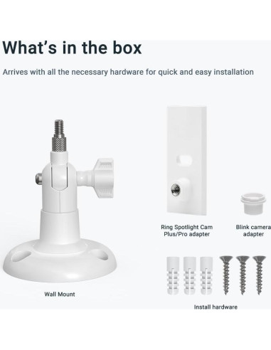 Soporte de Pared Ajustable 360 Holicfun para Cámaras de Seguridad