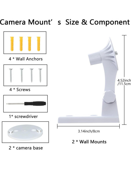 Soporte de Pared para Cámara eufy E30/C220/C210 Ajustable Soporte de Pared para Cámara eufy E30/C220/C210 Ajustable
